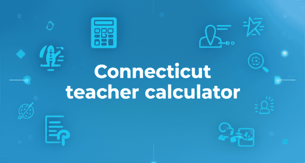 A teacher using a Connecticut teacher calculator to check their pay.