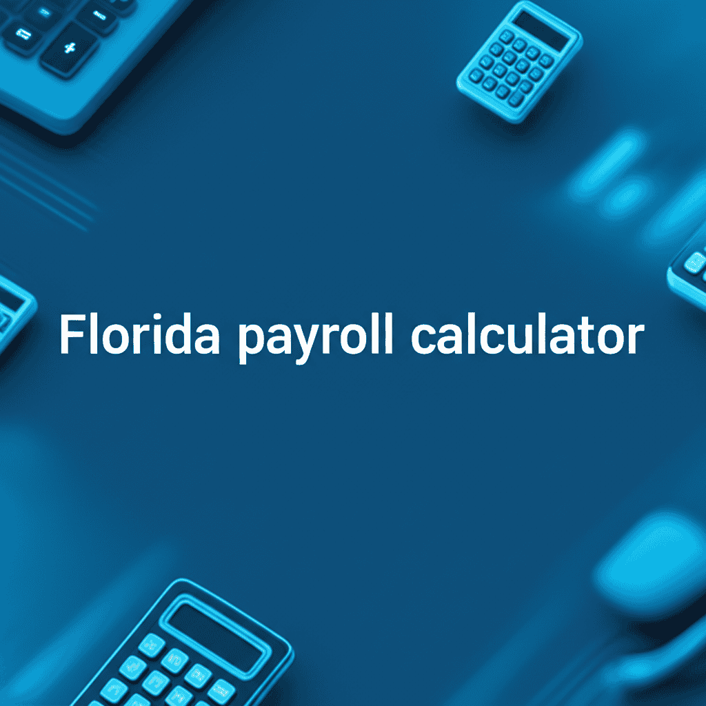 Florida payroll calculator illustration showing financial calculations