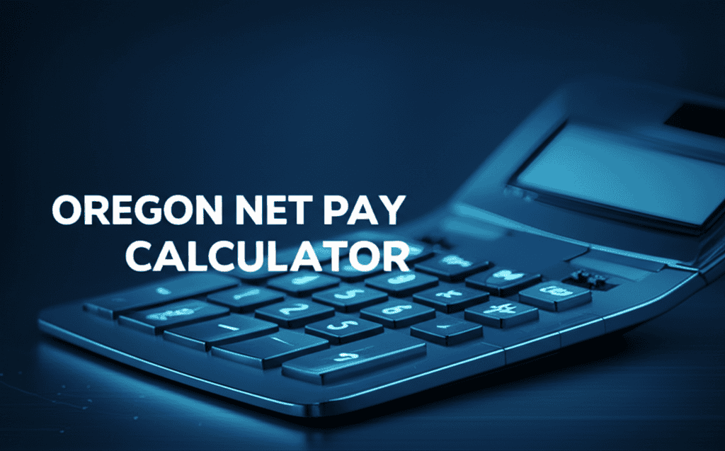 Oregon net pay calculator illustration showing financial calculations